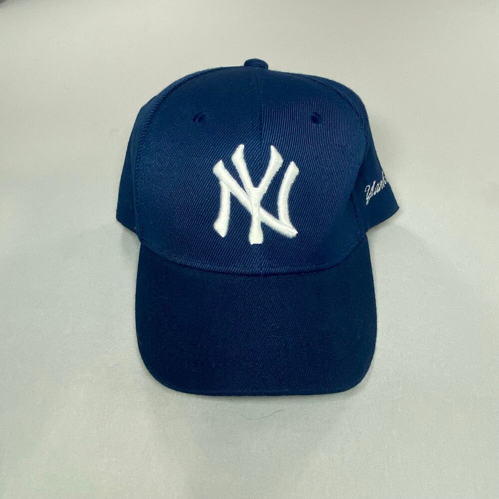 MIRAE Navy NY Yankees Baseball Cap • White Embroidered Logo • Adjustable
